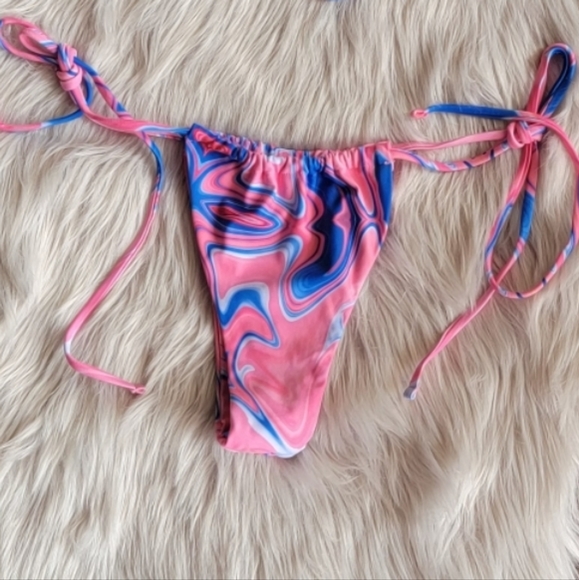 Swirl Pink and Blue Bikini - Picture 4 of 6